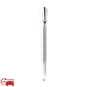 EMPURRA CUTÍCULAS DUPLO CÔNCAVA E PLANA COM GANCHO EM AÇO INOX