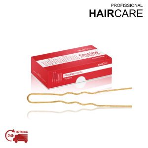 GANCHOS INVISÍVEIS ONDULADOS DOURADOS 5 CM CX 250 GR