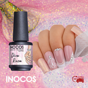 VERNIZ GEL INOCOS DS2 - DIVA ROSA, 15ML