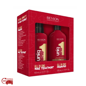REVLON KIT NATAL UNIQ ONE (Shampoo 230ml + Tratamento 150ml)
