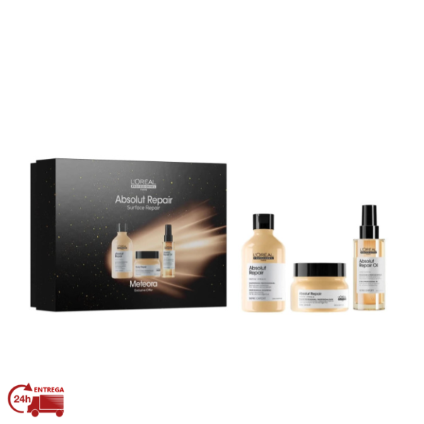 LOREAL KIT NATAL ABSOLUT REPAIR SHAMPOO 300ML+MÁSCARA 250ML+ÓLEO 90ML